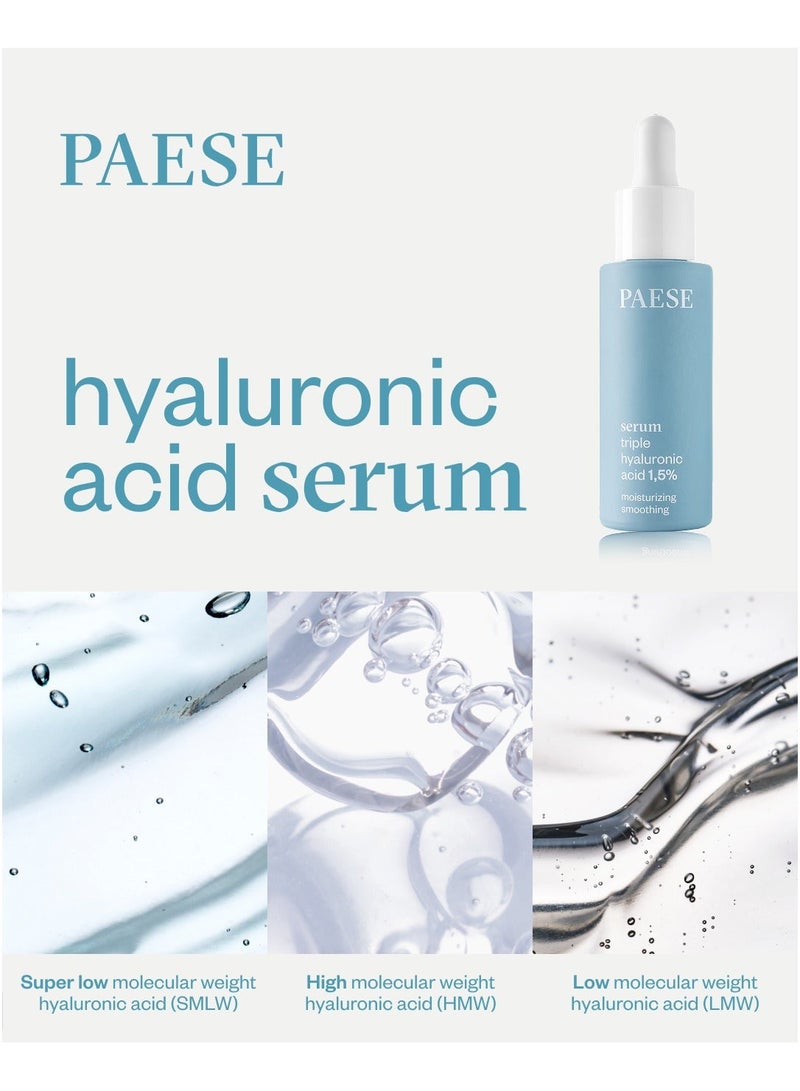 Paese Triple Hyaluronic Acid Serum 1.5%, Deep Hydration, Anti-Aging & Plumping Face Serum for Smooth, Firm & Radiant Skin (30ml) - Image 2
